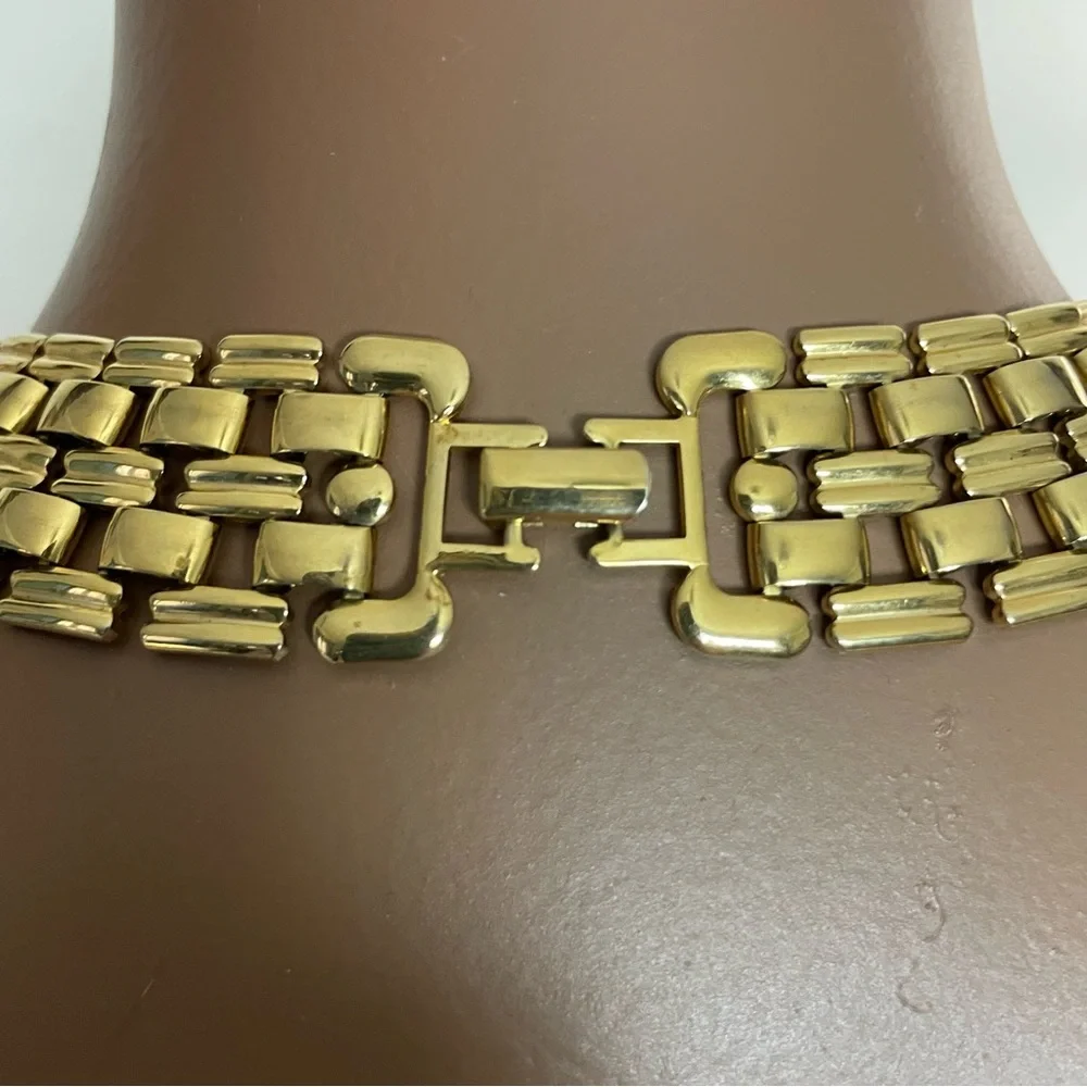 Women's GOLD-TONE Cleopatra Style CHOKER Costume NECKLACE 18